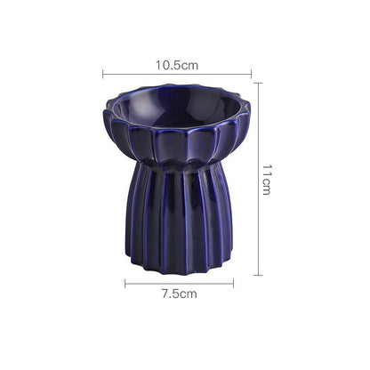 Ceramic tall cat bowl