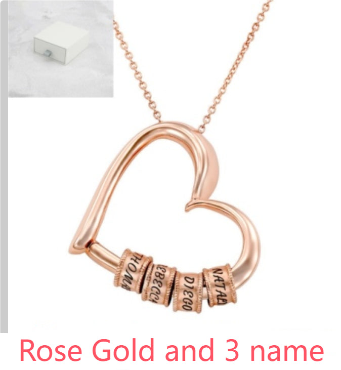 Personalized Heart Necklaces Women Jewelry Custom Name Necklaces & Pendants Mothers Day Gift