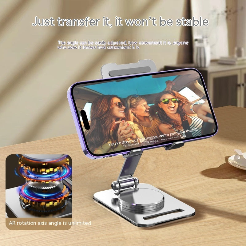 Premium 360° Rotating Phone Stand - Adjustable Aluminum Desk Holder for iPhone, iPad & Tablets