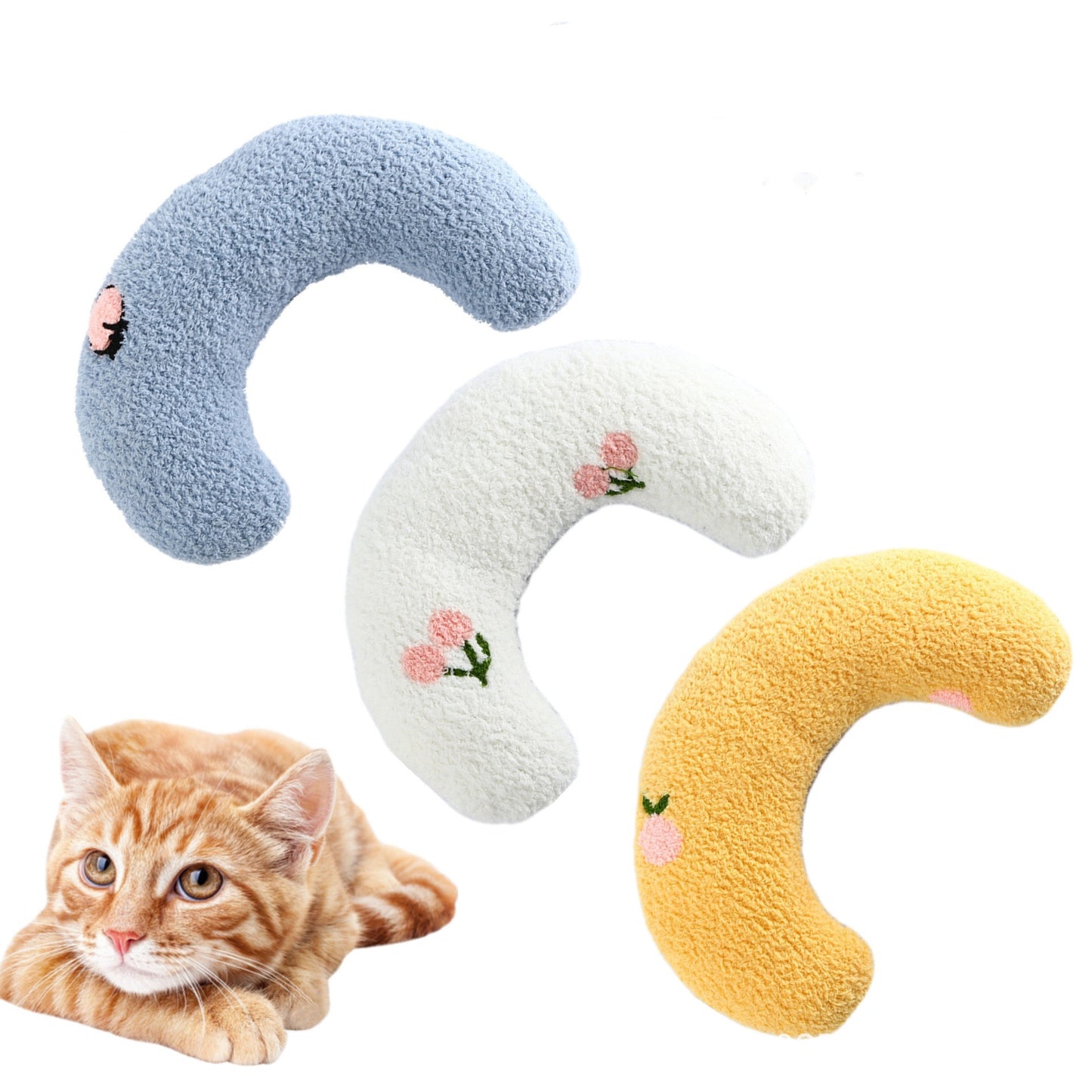 Kleines Kissen für Katzen, modischer Nackenschutz, U-förmiges Kissen für tiefen Schlaf, Welpenkissen, Haustierkissen, Kopfstütze für Kätzchen, Hundeschlafkissen, Haustierprodukte