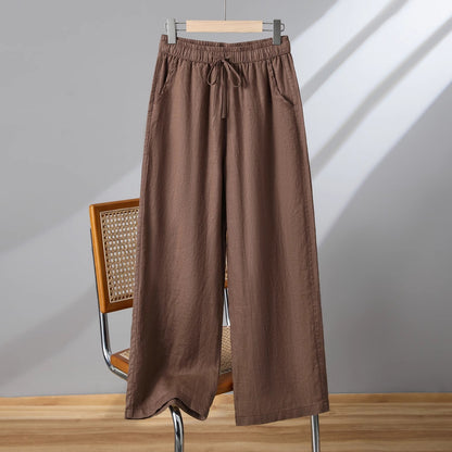 Women's Drawstring Straight Thin Casual Pants