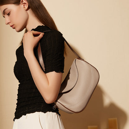 Women's First Layer Cow Leather Wide Shoulder Strap Shoulder Messenger Bag