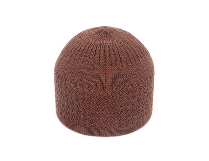 Autumn And Winter Hedging Knitted Wave Jacquard Neutral Dome Warm Woolen Toe Cap
