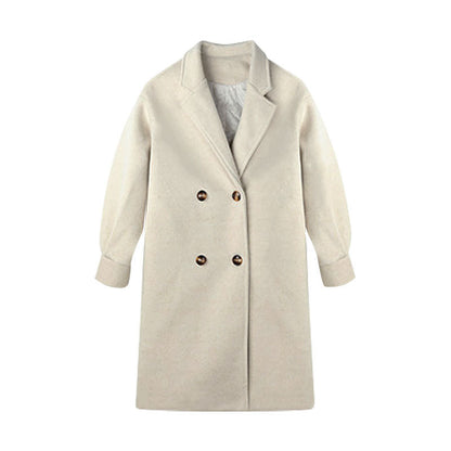 Women's Mid-length Woolen Coat Thickened Small