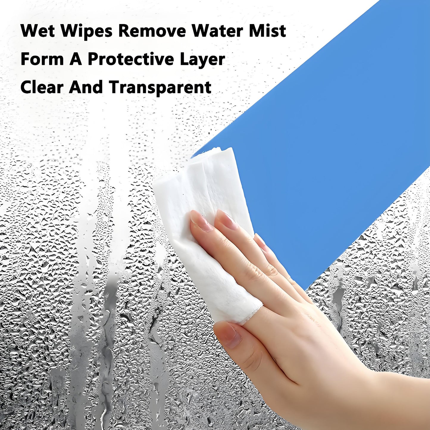 Safe Driving | Anti-Fog & Waterproof Car Wipes for Windshields, Mirrors, and Helmets - 3-in-1 Cleaning Formula for Fog Removal, Oil Film Removal, and Streak-Free Shine - Fit for All Vehicles