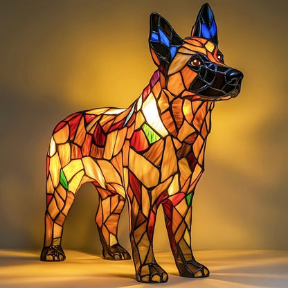 Illuminated Dog Lamp - Decorative Resin Animal Night Light | 26 Breed Designs