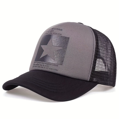 1pc Pentagram Breathable Baseball Cap Mesh Cap
