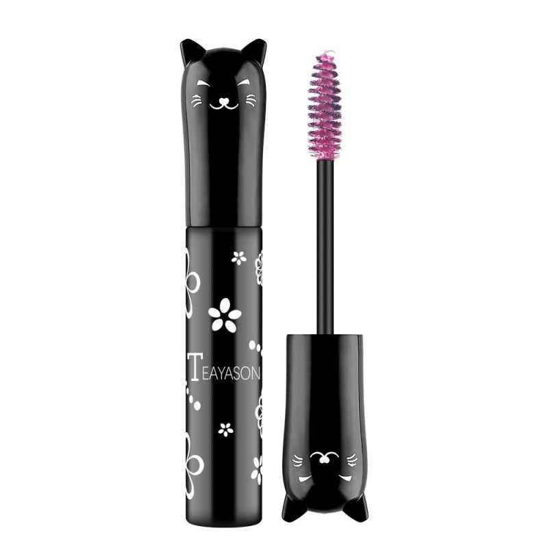 TEAYSON 4D Fiber Mascara - Waterproof Long-Lasting Cat Eye Eyeliner & Volumizing Mascara Set with Plant Squalane