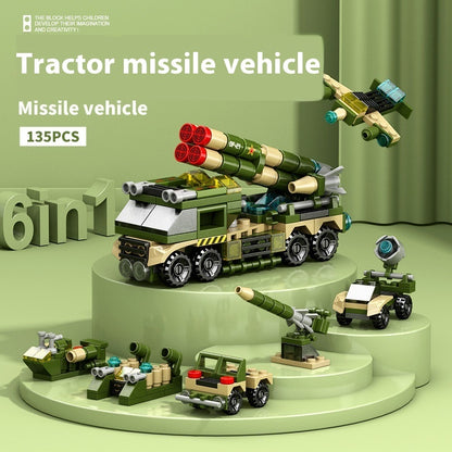 High Military Battleship Tank Special Police Armored Vehicle Children's Day Toy Gift Building Blocks