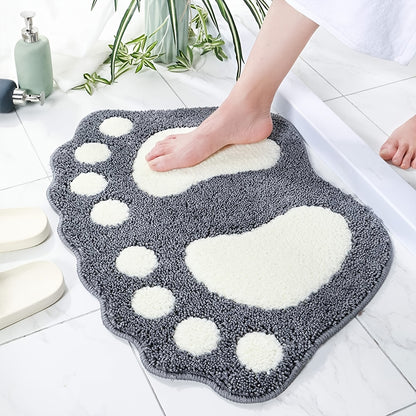1pc Super Absorbent Microfiber Bath Mat with Non-Slip Backing - Soft and Comfortable Gray Bathroom Rug, fall decor, Bathroom decorations, kitchen Area Rugs, Laundry, bedrooom, shower, indoor mat, Bathroom Accessories fall dec