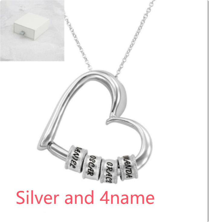Personalized Heart Necklaces Women Jewelry Custom Name Necklaces & Pendants Mothers Day Gift