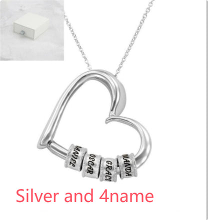 Personalized Heart Necklaces Women Jewelry Custom Name Necklaces & Pendants Mothers Day Gift