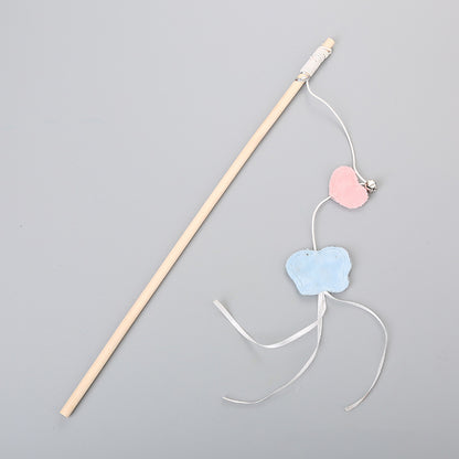 Pole Wooden Pole Funny Cat Stick Flexible For Cat Bell Funny Cat Stick Elastic Rope Woodenfor Cat