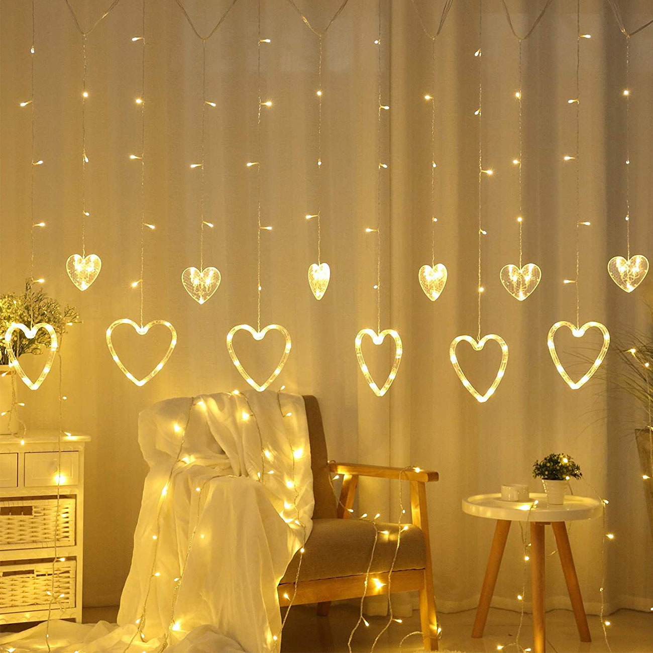 LED String Lights, Heart-shaped Fairy Lights, Suitable For Valentine's Day Weddings, Restaurants, Hotels