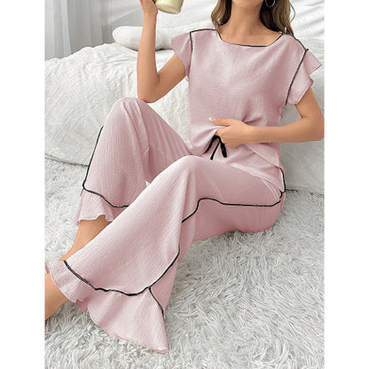 Women's Comfortable Crew-neck Pajama Set