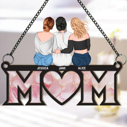 Mother's Day Decoration Gift Mother And Daughter Pendant On The Moon