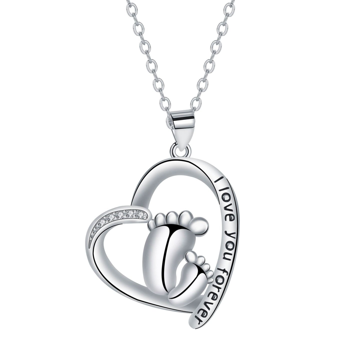 Fashion Heart-shaped Ankle Pendant Necklace Mother's Day Gift