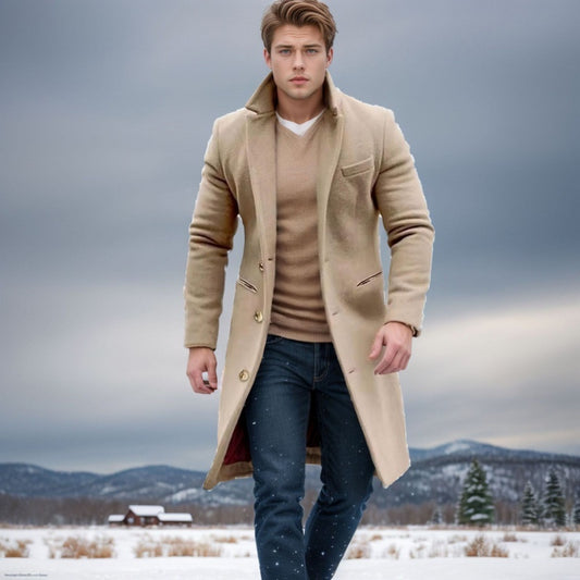 Men's Mid Length Trench Coat