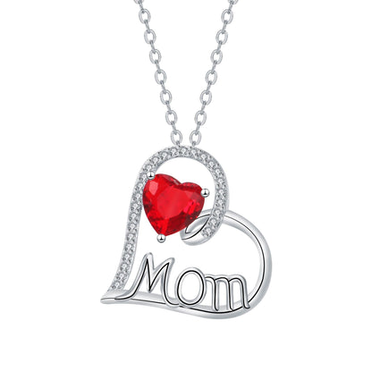 Mother's Day Gift Necklace Mother Heart-shaped Birthday Gift Jewelry Cross Chain