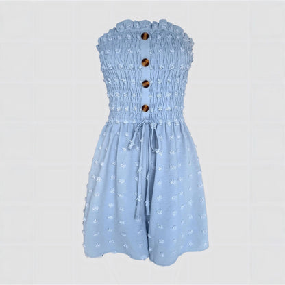 Fashion Solid Color Off-shoulder Women's Jumpsuit