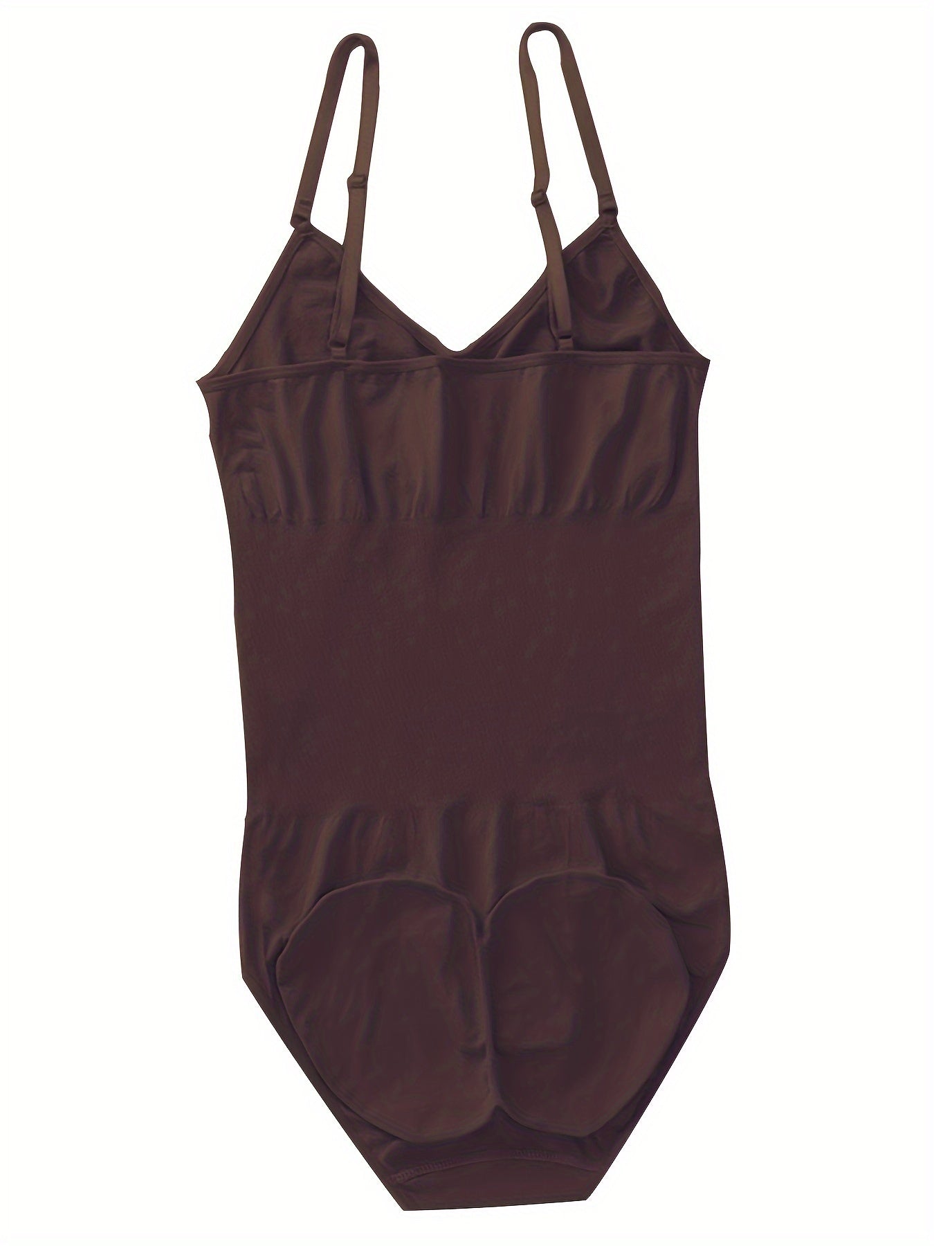 Women's Seamless Knit Bodysuit, Polyamide 85% Elastane 15%, Solid Color, No Padding, Chest Support Sling, Crotch Buckle Waist Pulling Hip Pants