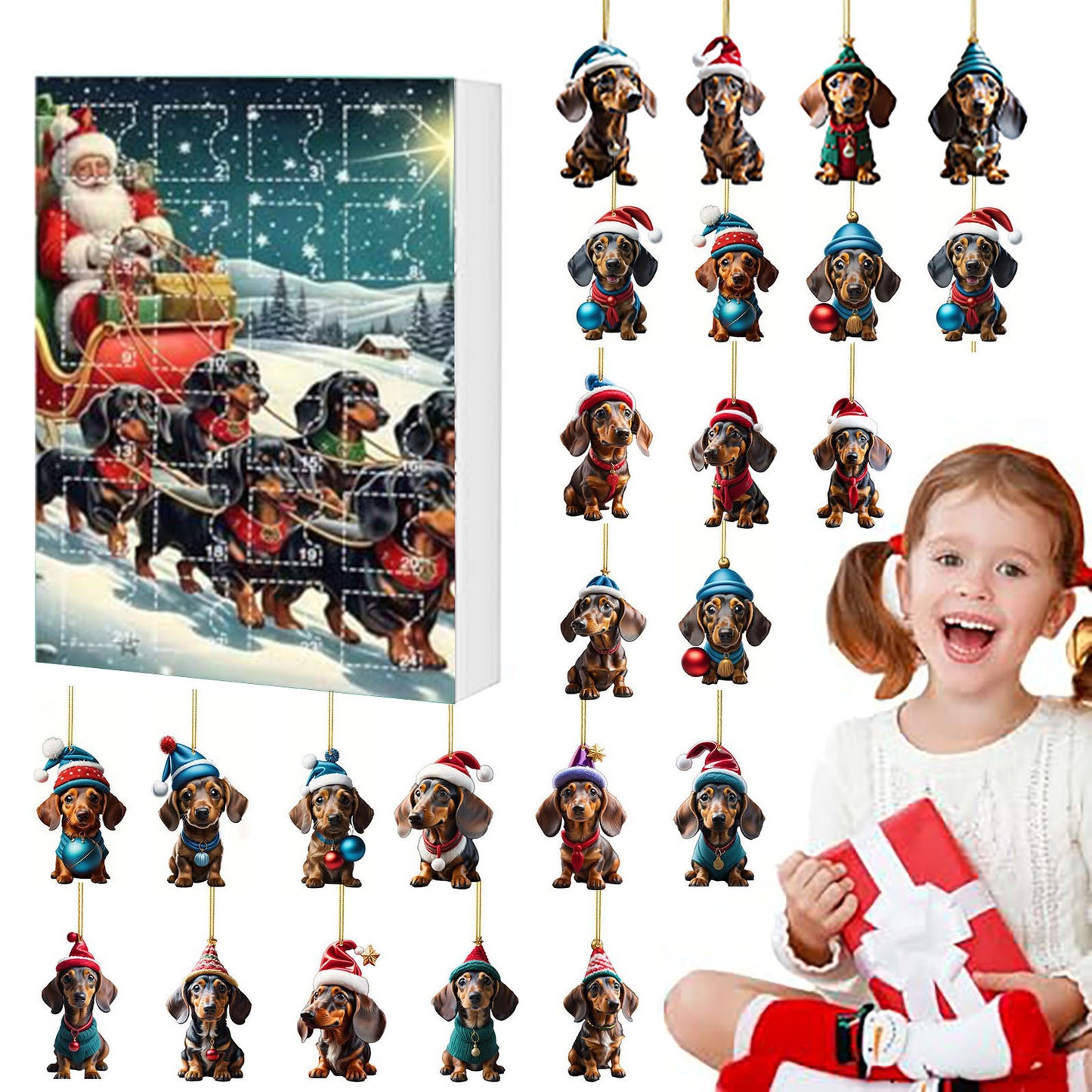 Christmas Countdown Pet Pendant Home Decoration