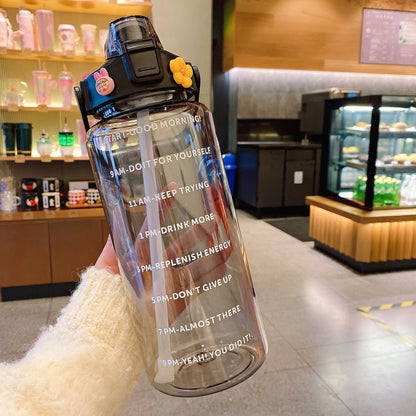 Outdoor Portable Travel With Scale Transparent Water Bottle Cup Set