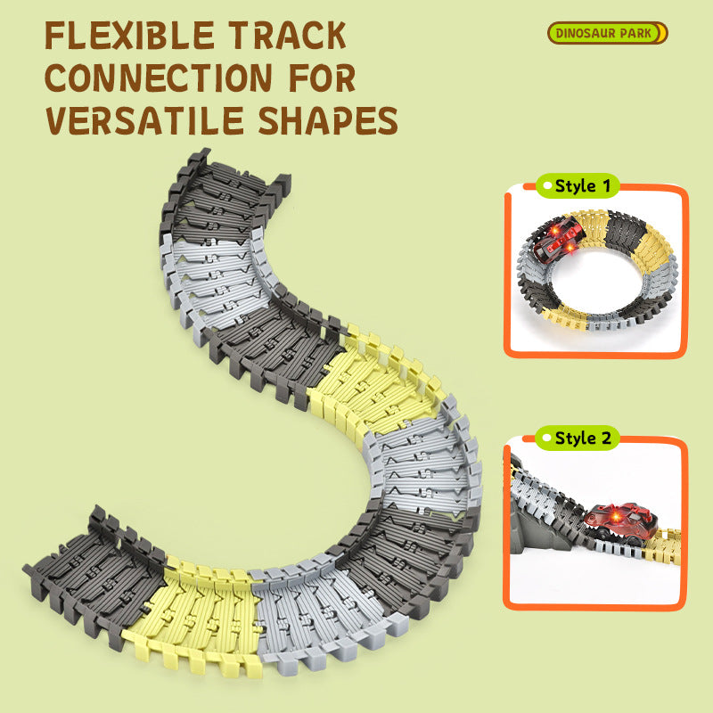 Electric Toy DIY Assembly Skeleton Dinosaur Track Car