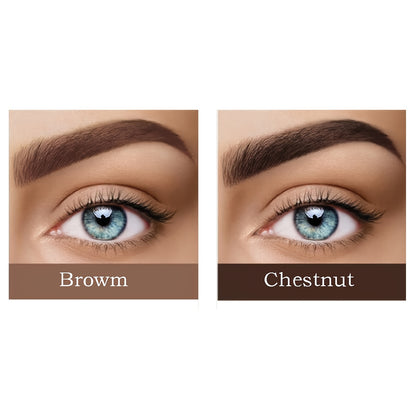 Quick-Ease Eyebrow Shaping Kit - Effortless One-Step Stamp, 10 Reusable Stencils for Flawless Brows, Brown & Chestnut Shades - Achieve Salon-Perfect Definition at Home