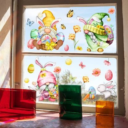 Easter Cartoon Double-sided Visual Static Sticker Glazing Plate Glass Home Decoration