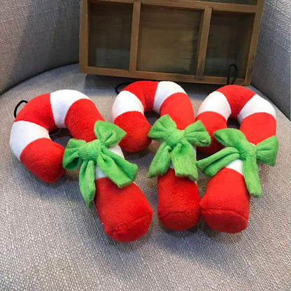 Red, White And Green Pet Vocal Molar Bite-resistant Dog Toy