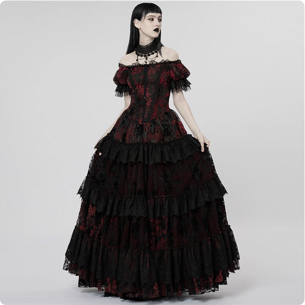 Victoria's Gorgeous Flocked Lace Maxi Dress