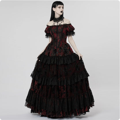 Victoria's Gorgeous Flocked Lace Maxi Dress