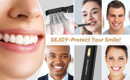 SEJOY Sonic Electric Toothbrush Rechargeable For Adult Rotating Toothbrush With 12 Brush Heads 5 Modes Timer