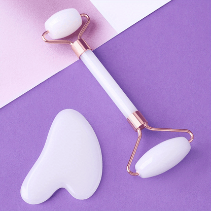Jade Roller And Gua Sha Tools Set, Skin Care Massager, Jade Facial Roller, Natural Jade Facial Roller, Massage Tool For Face, Eyes, Neck And Body, Beauty Tool