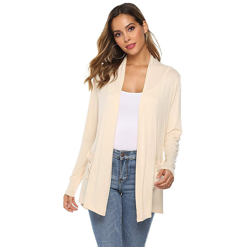 Versatile Cardigan Mid-length Long Sleeve Coat
