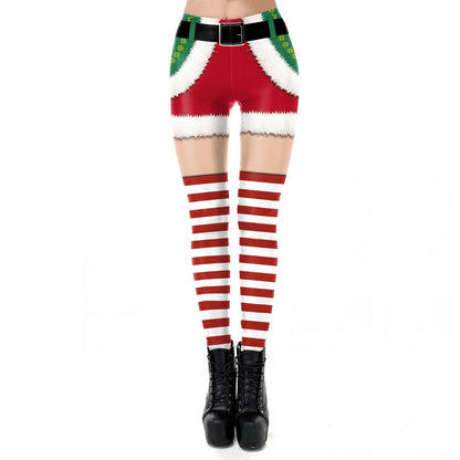 Sexy 3D Digitally Printed Slim-fit Leggings