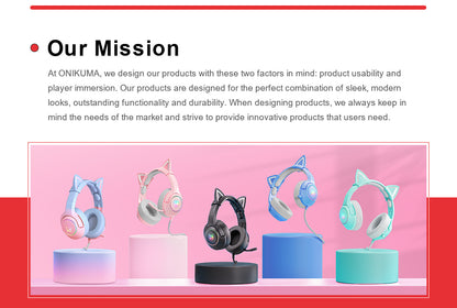 ONIKUMA X15 Pro Gaming Headset: Antler, RGB Aluminum Frame, Surround Sound - Perfect Christmas/Halloween/New Year Gift!