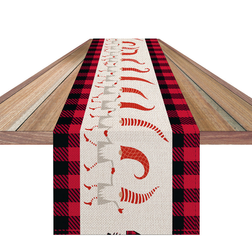Christmas Table Runner Plaid Pattern