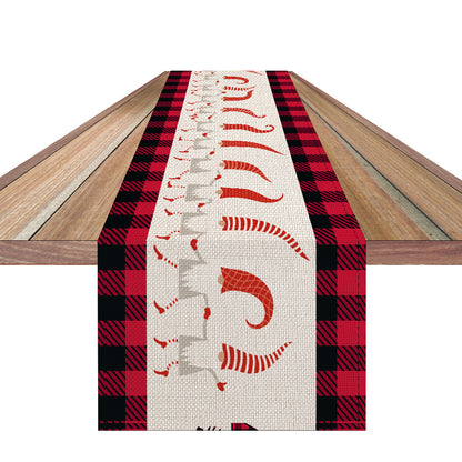 Christmas Table Runner Plaid Pattern