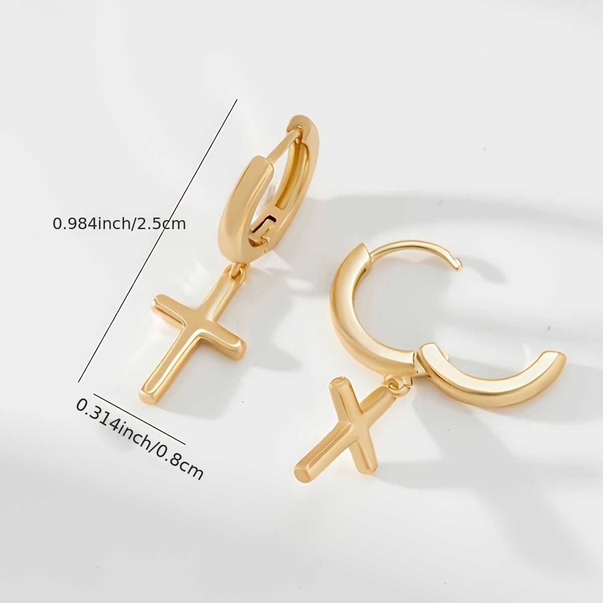 1 Pair Women's Dangle Earrings - Vintage Hip-Hop Punk Style, Simple Ear Cuffs - Copper (Nickel Free Plating) - All Season Wear | Daily Occasion | Lightweight Design