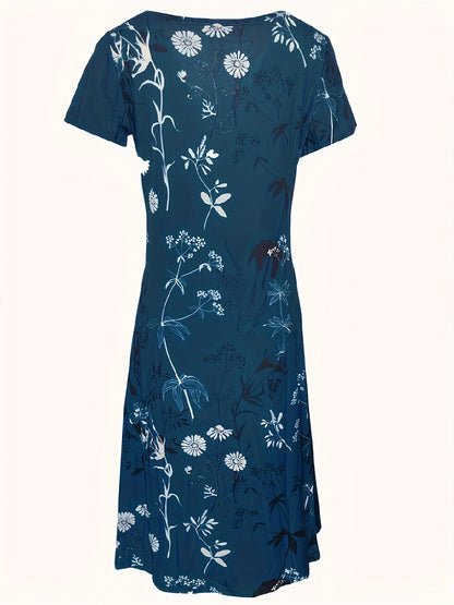 Women's Versatile Loose-fit Printed Casual Sleeveless Dress