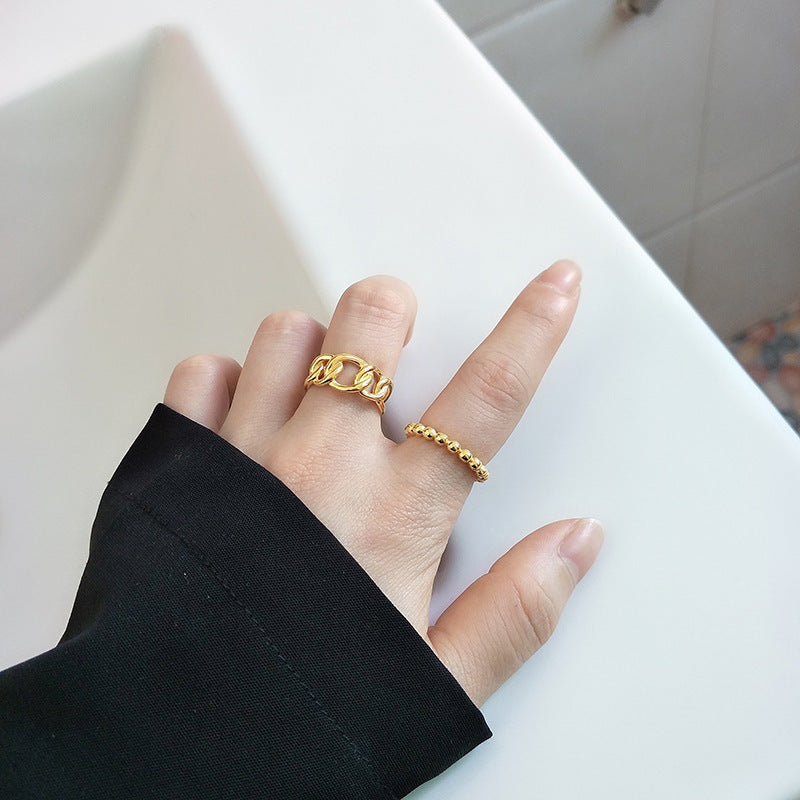 Exaggerated Bundy Net Celebrity Niche Design Index Finger Ring