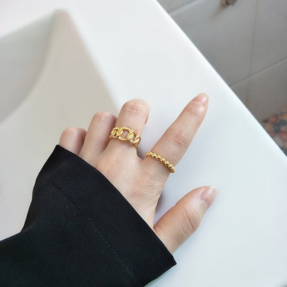 Exaggerated Bundy Net Celebrity Niche Design Index Finger Ring