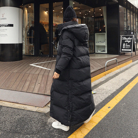 Women's Loose-fitting Padded Long Below-the-knee Cotton Coat