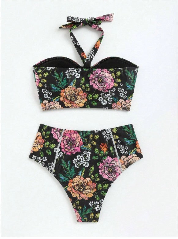 European And American Printed Bikini Swimsuit For Women