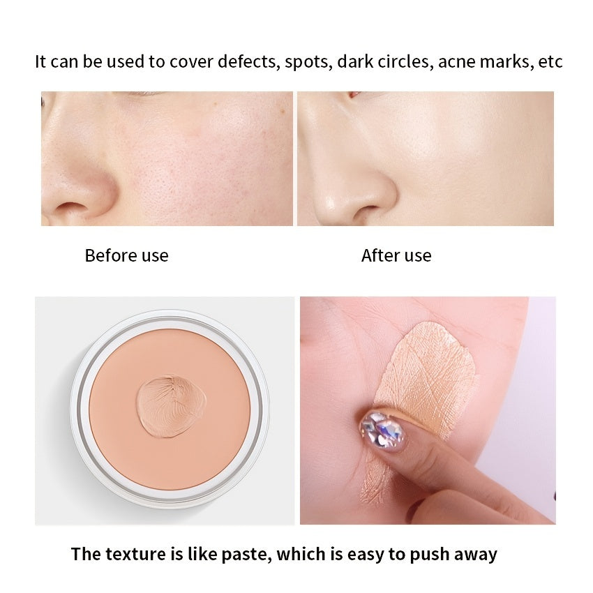 2-Tone High Coverage Concealer - Waterproof Long Wear Foundation for Dark Circles, Acne & Blemishes with Plant Squalane