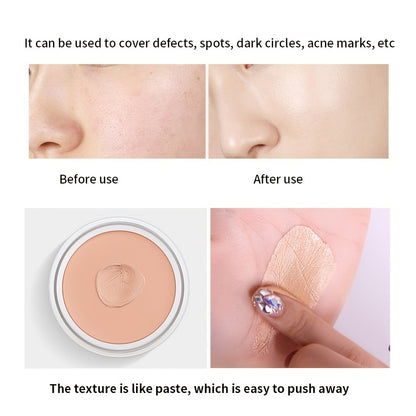 2-Tone High Coverage Concealer - Waterproof Long Wear Foundation for Dark Circles, Acne & Blemishes with Plant Squalane