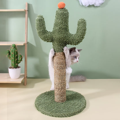 Interactive Cactus Cat Scratcher Toy - Durable Scratching Surface for Indoor Cats - Fun Pet Supplies for Play and Exercise