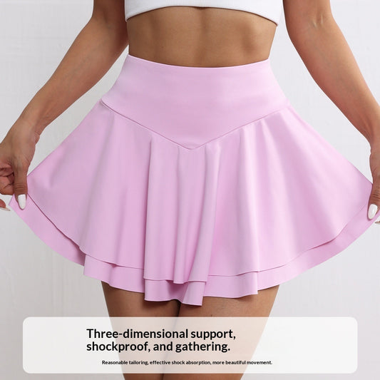 High-waisted Belt With Pockets Faux Two-piece Design